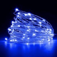 Mode Blend LED Fairy String Lights, 5M/10M/15M Copper Wire - Multi-Color (Warm White, Blue, Red, Purple, White) for Weddings, Parties, Holidays, Energy Efficient, Waterproof, Battery Operated